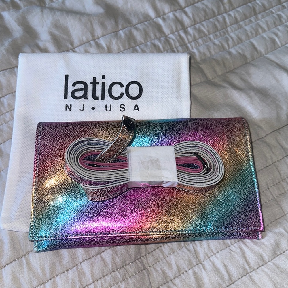 New Latico wallet with removable crossbody straps.